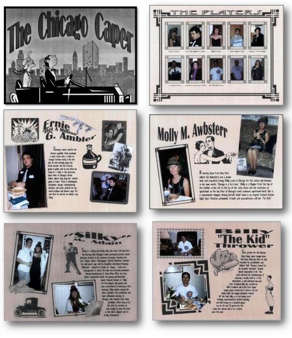 6. Chicago Caper scrapbook pages