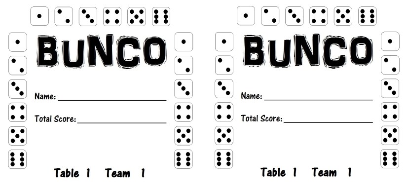 Bunco Card 1.1