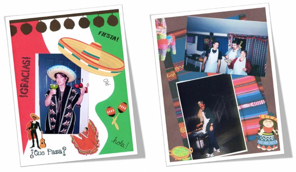 Fiesta party scrapbook page1
