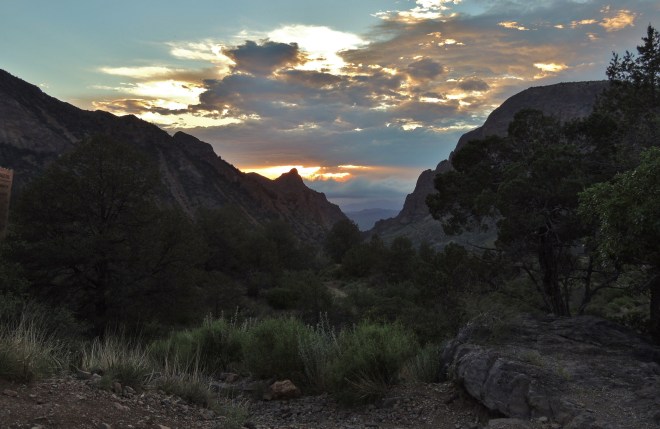 Sunset at Lodge cabin