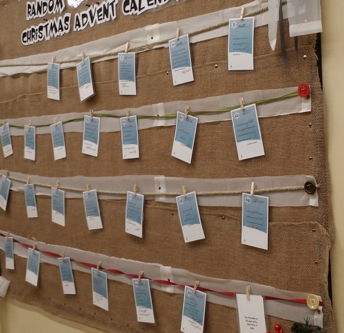 bulletin board close up