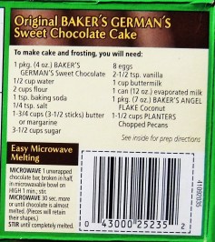 German Choc Cake