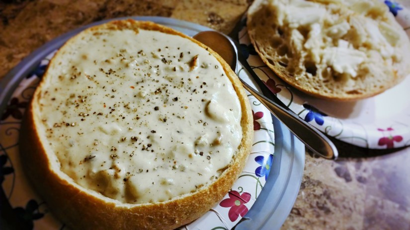 bread-boule-clam-chowder