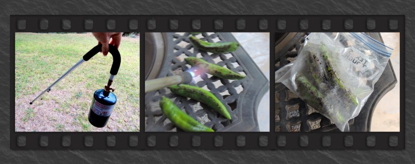 roasting chilies