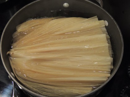 Boiled corn husks