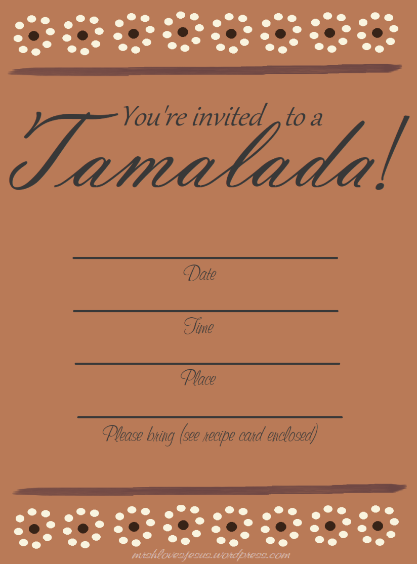 My Tamalada Invitation
