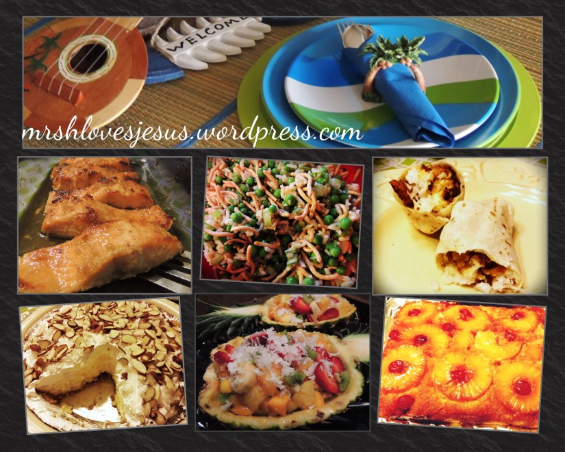 Polynesian supper collage