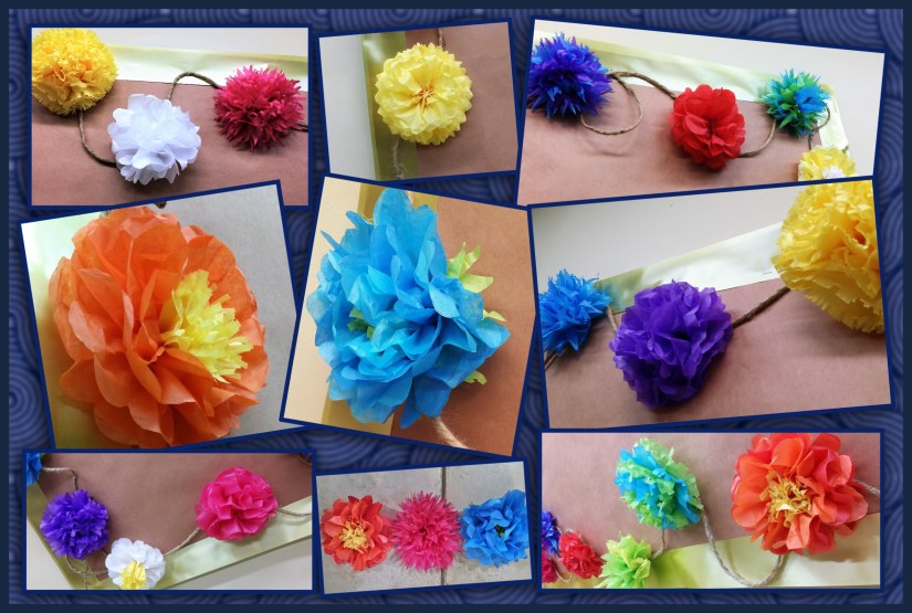 Tissue Paper Flowers collage